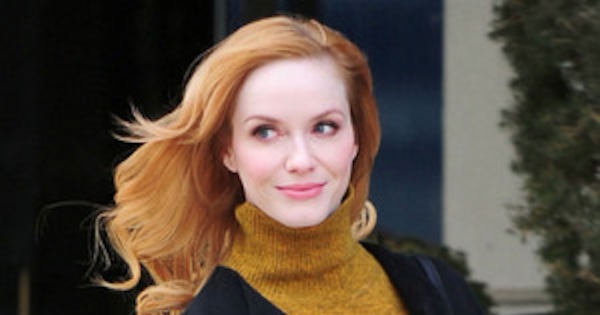 Bye Bye Joan Christina Hendricks Debuts New Blond Hair Color E